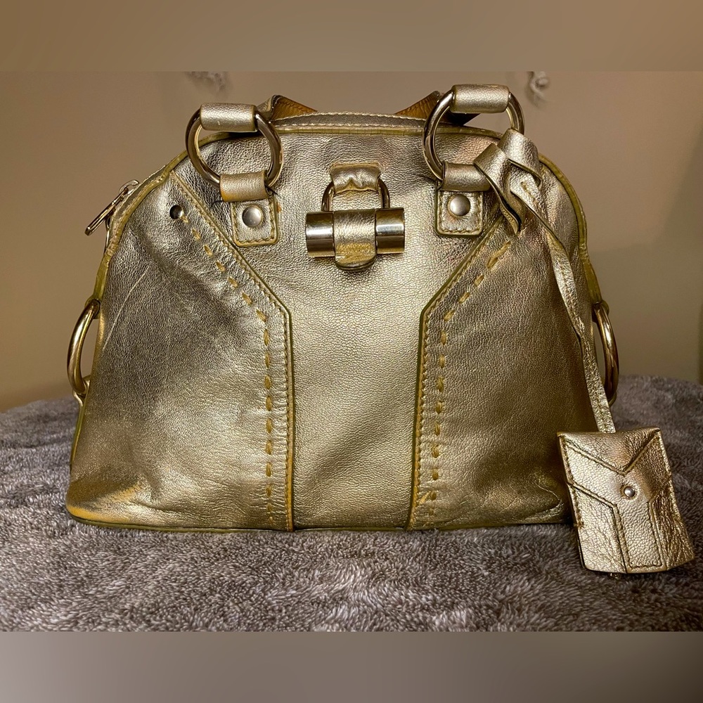 YSL Authentic Preowned Mini Muse Gold Tote Handbag